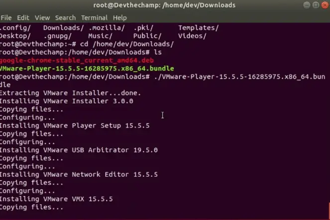 install-Vmware-Workstation-ubuntu
