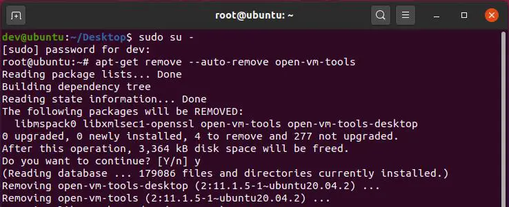 Remove-open-vm-tools-ubuntu