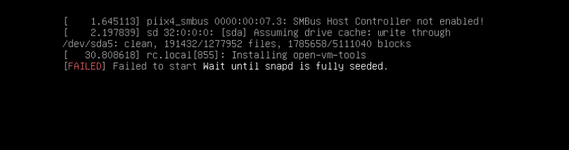 Ubuntu-vmware-snapd