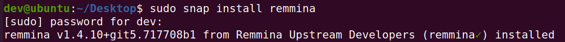 install-latest-remmina-using-snap