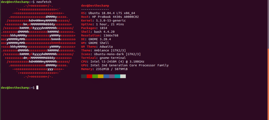 Neofetch-Ubuntu-version-check