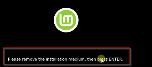 Remove linux mint installation media