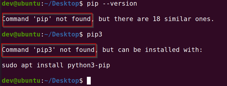 pip command not found error