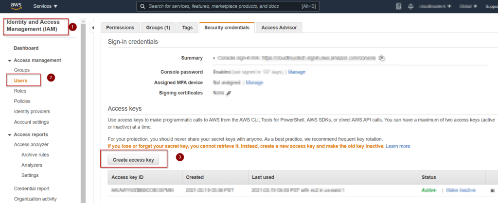 Get-your-access-key-from-AWS