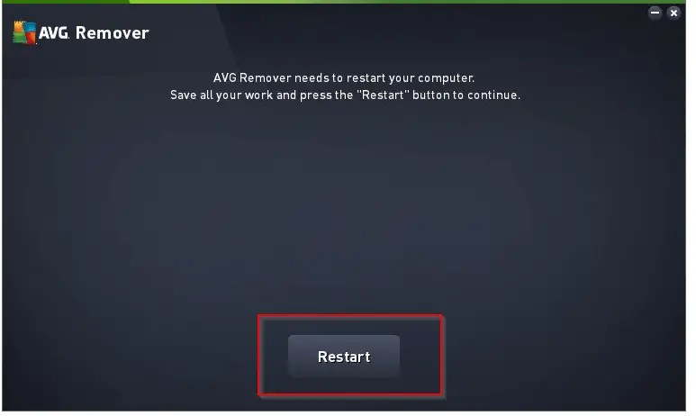 how to use avg removal tool from command prompt