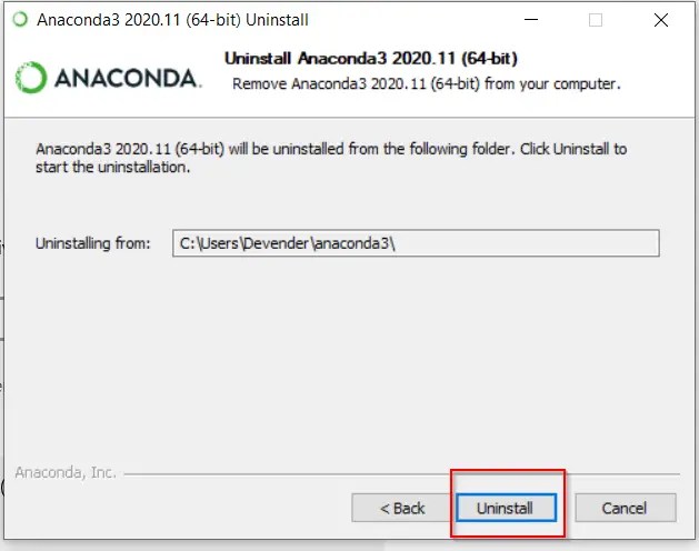 install anaconda windows 10 which folder