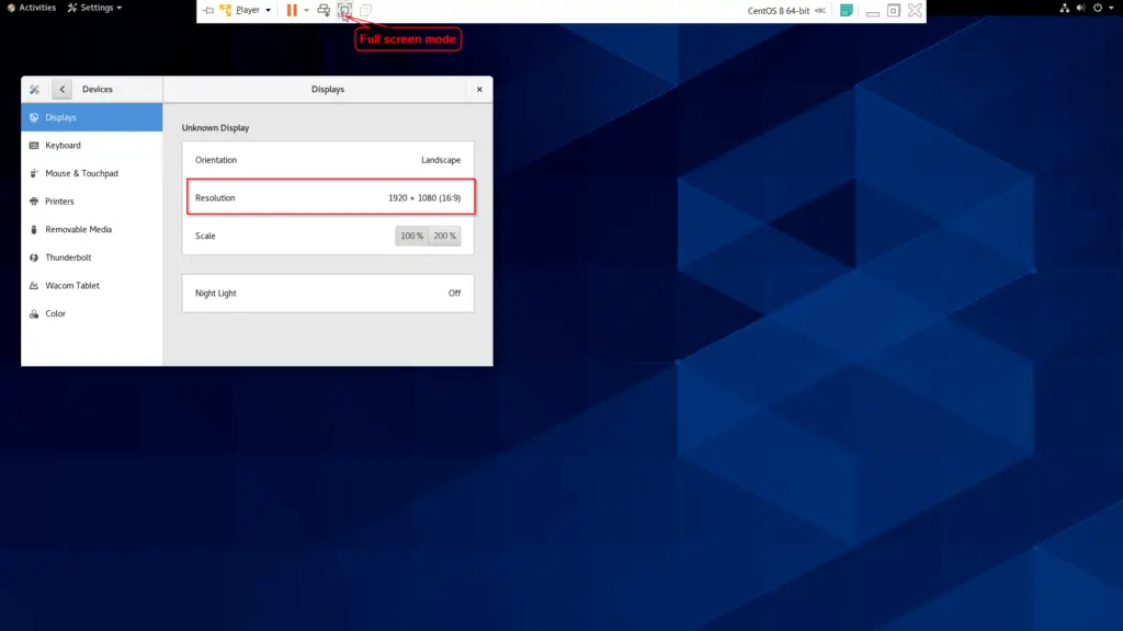 Centos Vmware screen resolution problem fixed