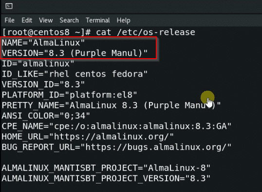 Verify-AlmaLinux-version-after-migration