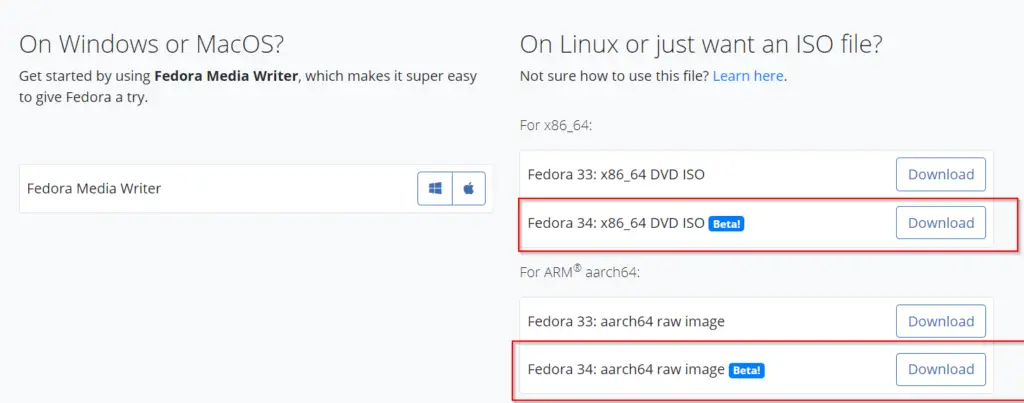 Download-fedora-34-beta