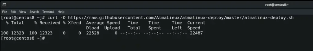 Download-Almalinux-deploy-script-from-github