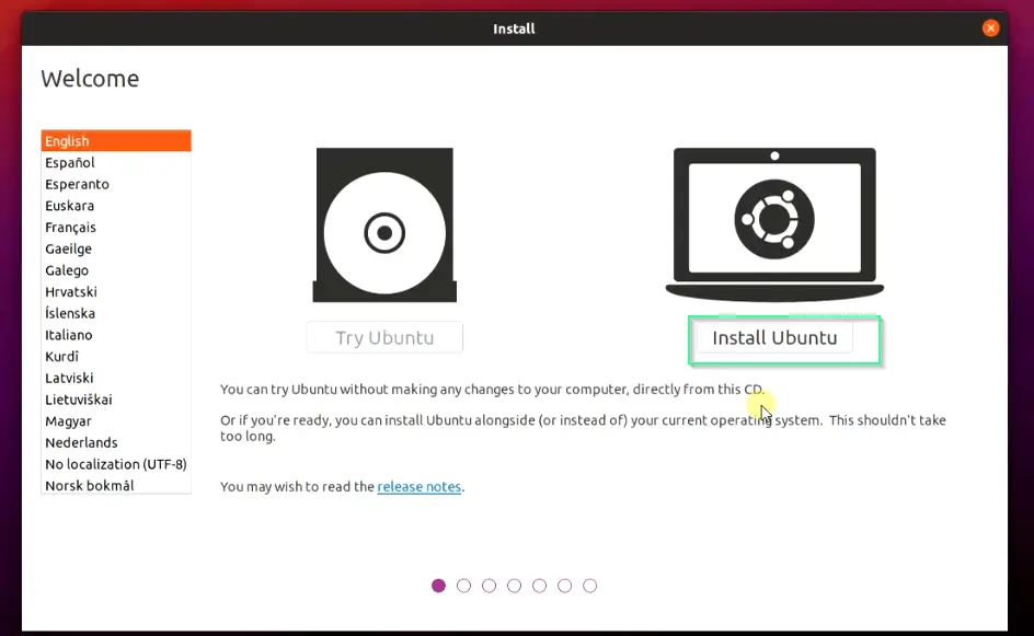 Select-install-ubuntu-option