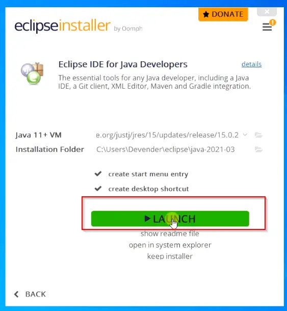 Launch-Eclipse-IDE