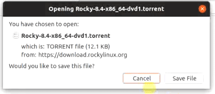 Download Rocky Linux 8.4 using Torrent file