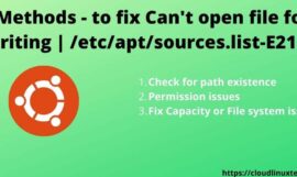 3 methods – How to fix “Vim can’t open file for writing error” | /etc/apt/sources.list E212: Can’t open file for writing