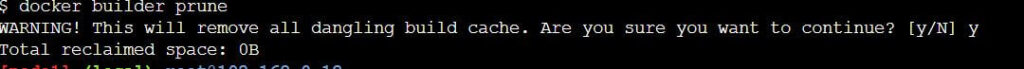 reclaim cache in docker builder prune