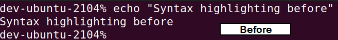 Before zsh syntax highlight 2