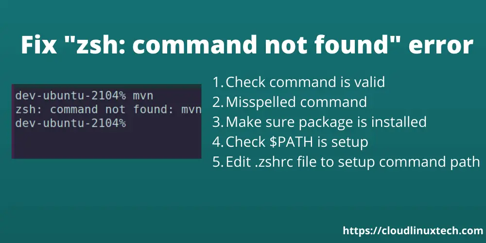 Zsh-command-not-found-error