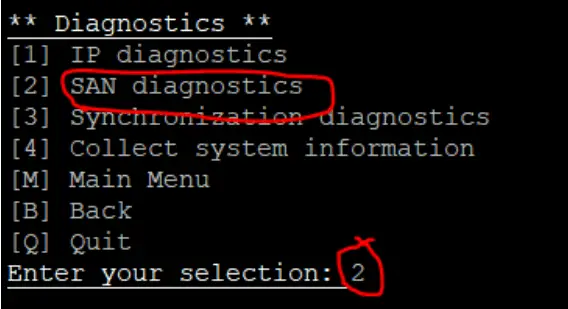 SAN diagnostics in recoverpoints