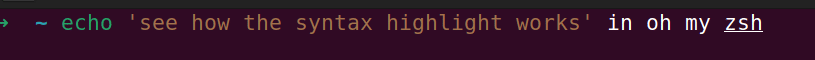 zsh-syntax-highlighting and auto-suggestion works shown in the image