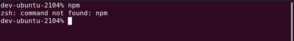zsh: command not found: npm
