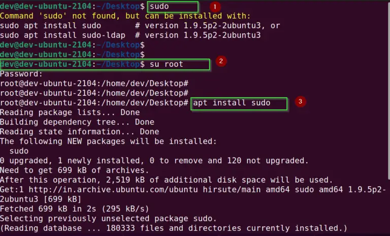 mac terminal bash sudo command not found