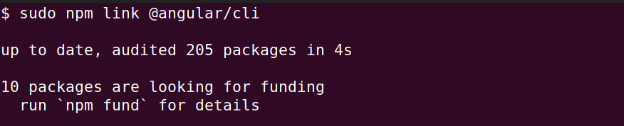 npm link angular cli command to fix ng command not found error