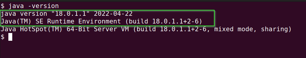 Check java version in ubuntu