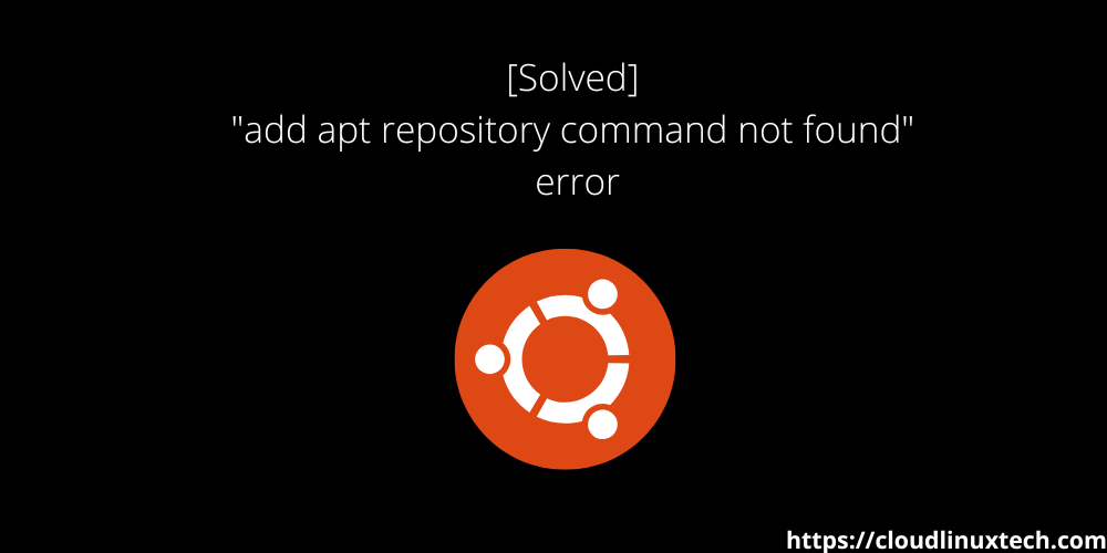 solved add apt repository command not found error
