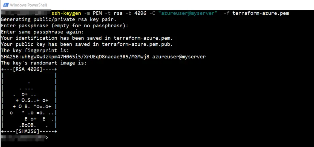 SSH Key generated for Azure Linux VM