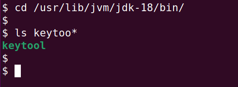 Как запустить keytool linux