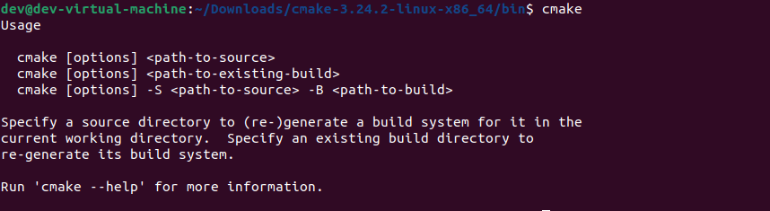 cmake: command not found error in linux fixed