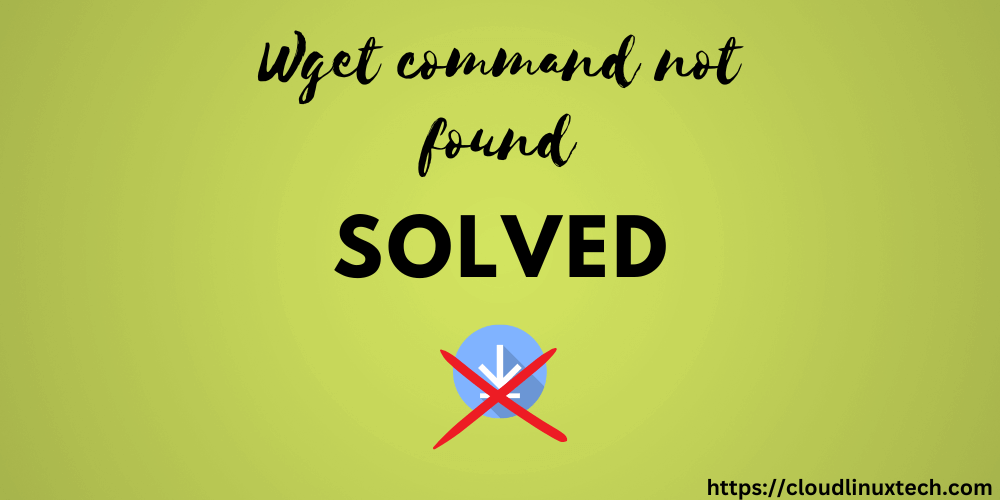 Wget command not found
